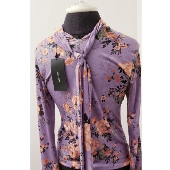 Zara Tops - Zara Purple Floral Long Sleeve Top Zara Tops - Zara Purple Floral Long Sleeve Top